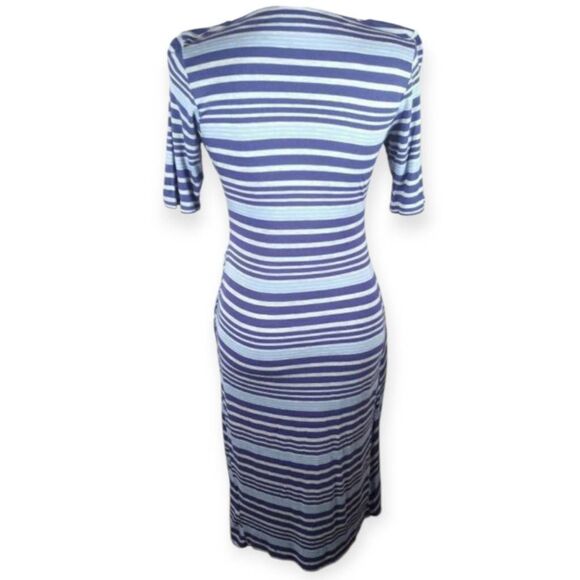 JESSICA SIMPSON MATERNITY BLUE & GRAY STRIPE DRESS SZ.M EUC. - Picture 5 of 8